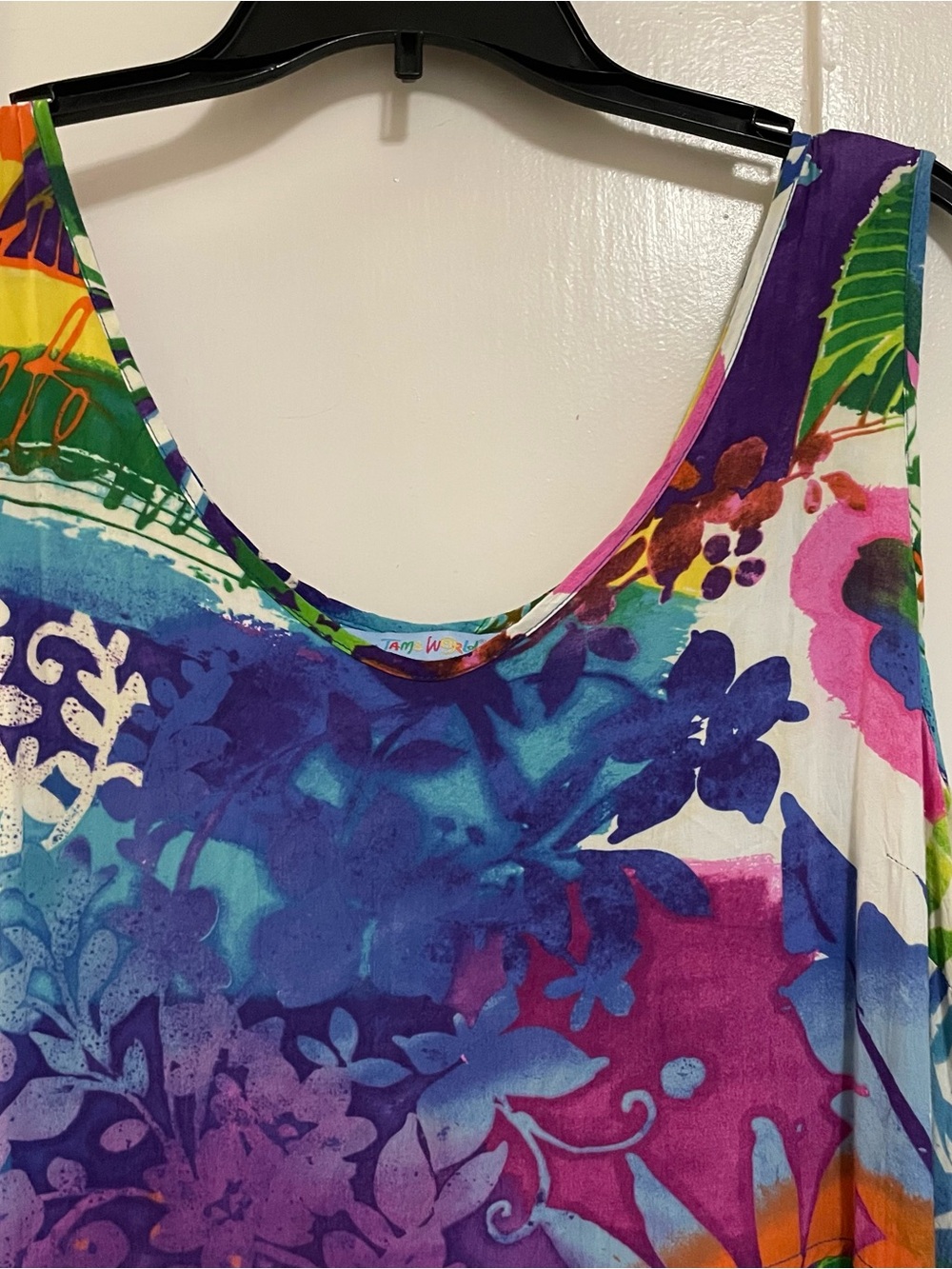 Jams World Multicolor long Floral Sleeveless dress xl Amethyst - Picture 2 of 9